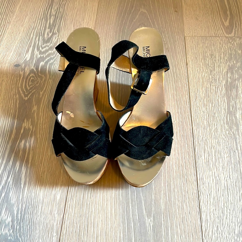 Black & Silver Michael Kors Wedges